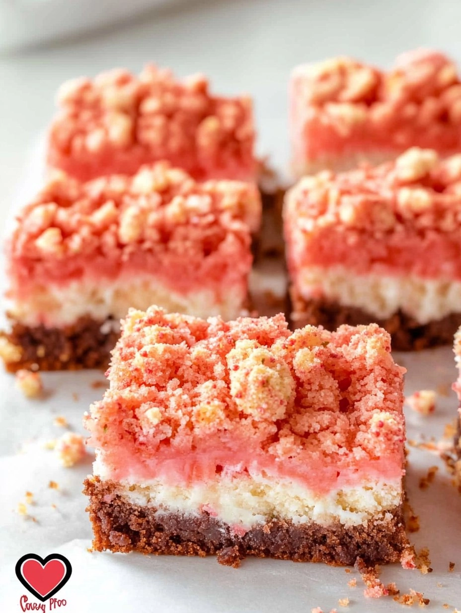 Valentine Strawberry Shortcake Brownies 117 Valentine Strawberry Shortcake Brownies