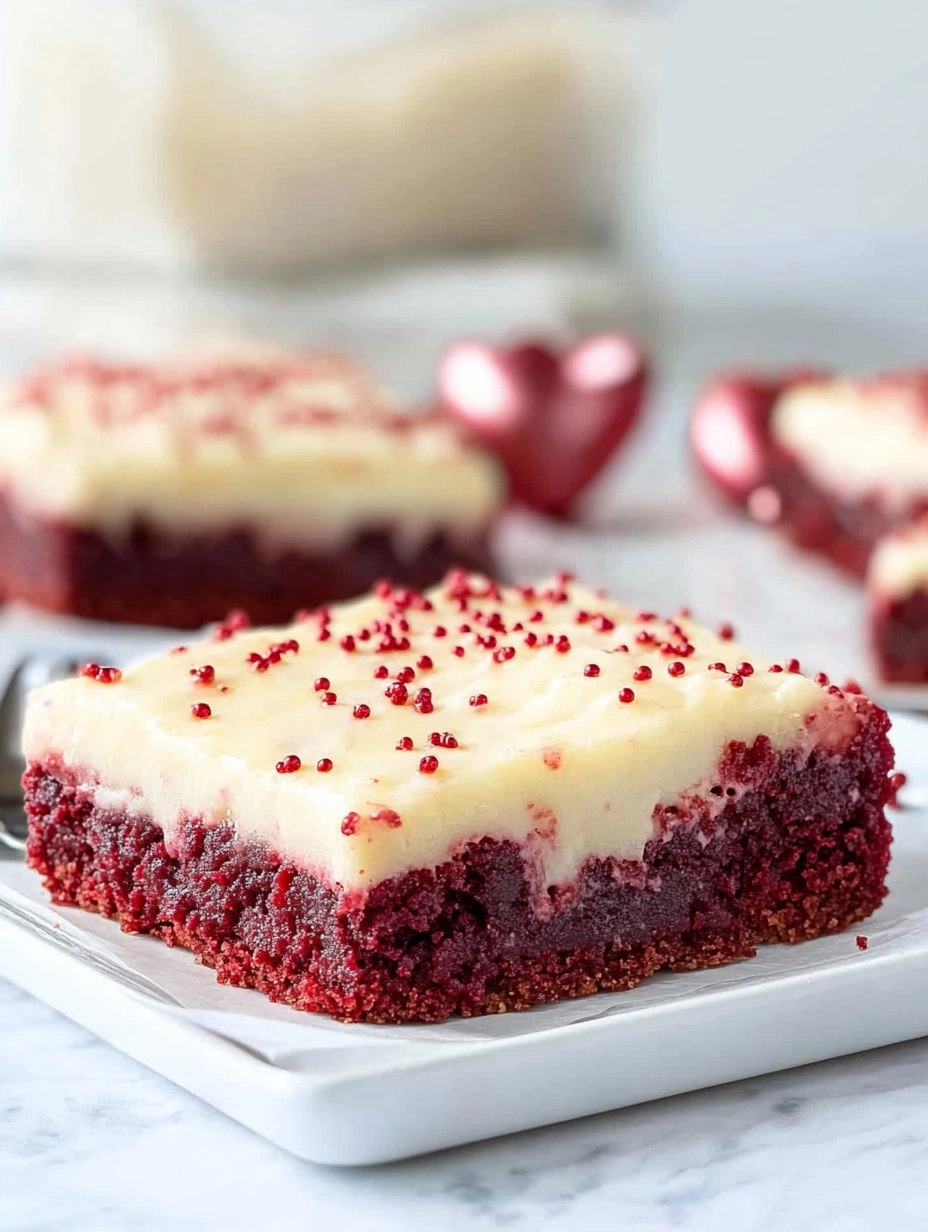 Valentine's Day Red Velvet Cookie Bars