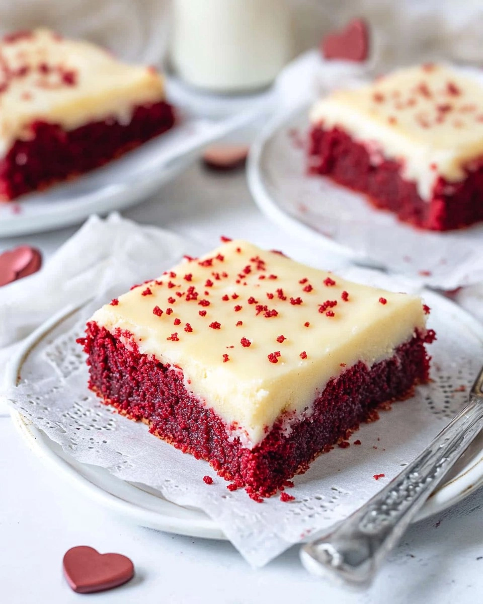 Valentine's Day Red Velvet Cookie Bars