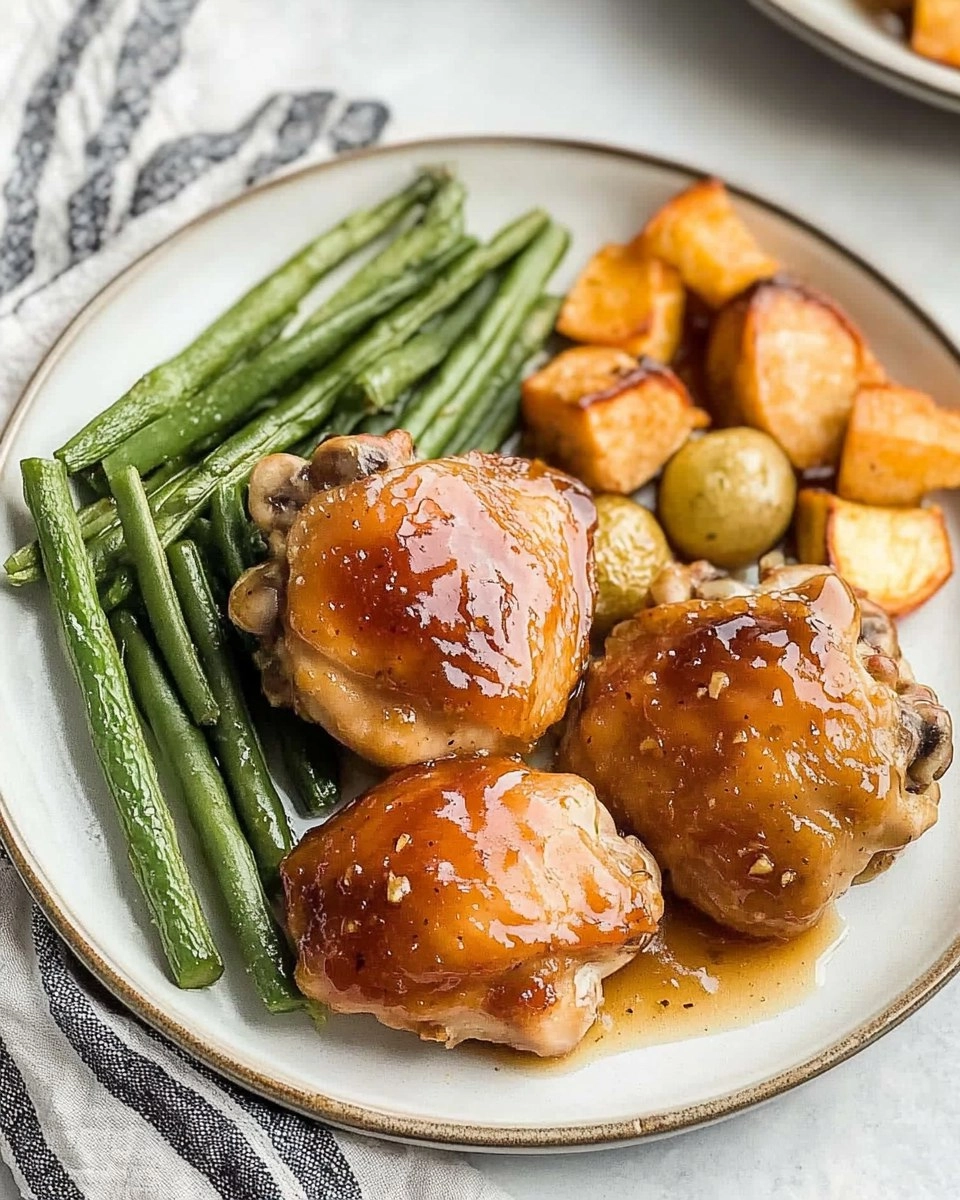Baked Honey Garlic Chicken Thighs with Veggies