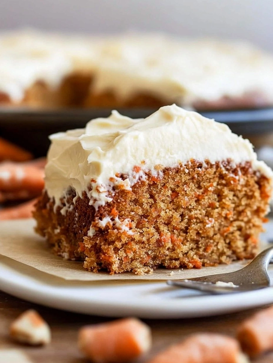 Carrot Cake Sheet Cake with Thick Cream Cheese Frosting