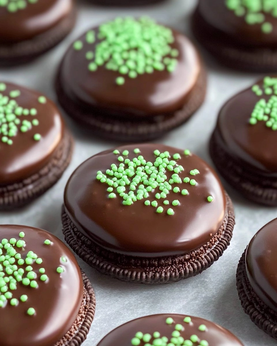 Chocolate Covered Mint Oreos
