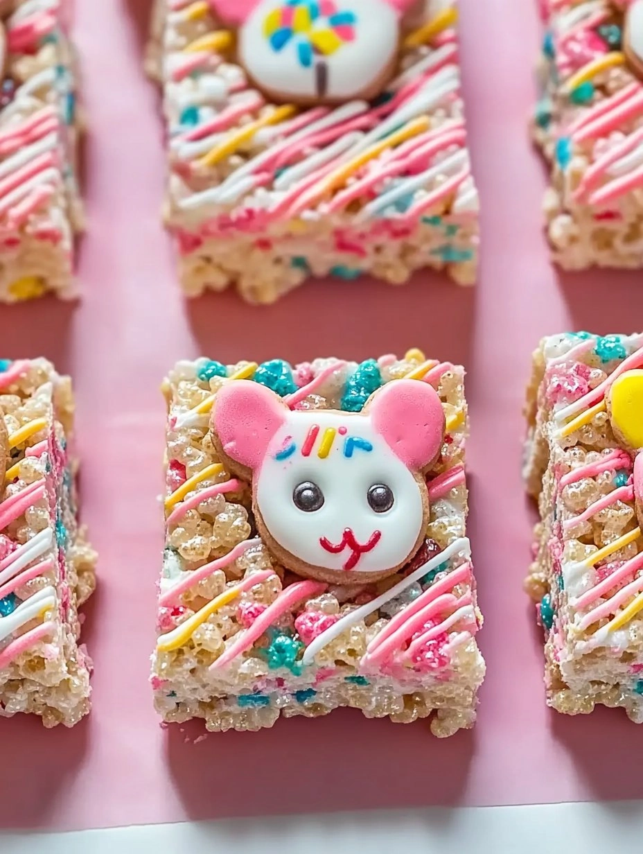 Circus Animal Cookie Rice Krispie Treats