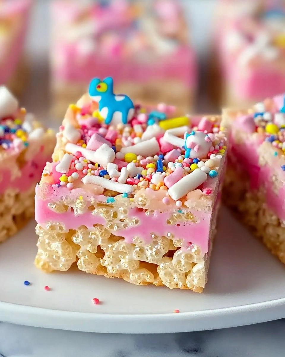 Circus Animal Cookie Rice Krispie Treats