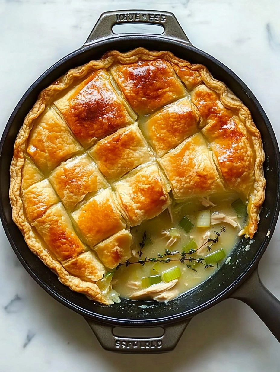 Cozy Chicken Pot Pie with Leeks & Thyme (Skillet Version)