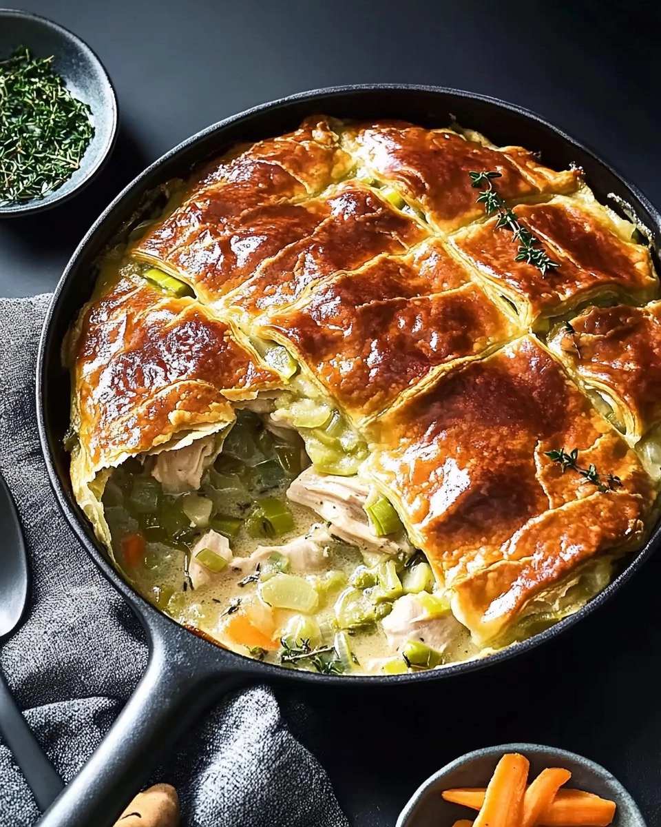 Cozy Chicken Pot Pie with Leeks & Thyme (Skillet Version)