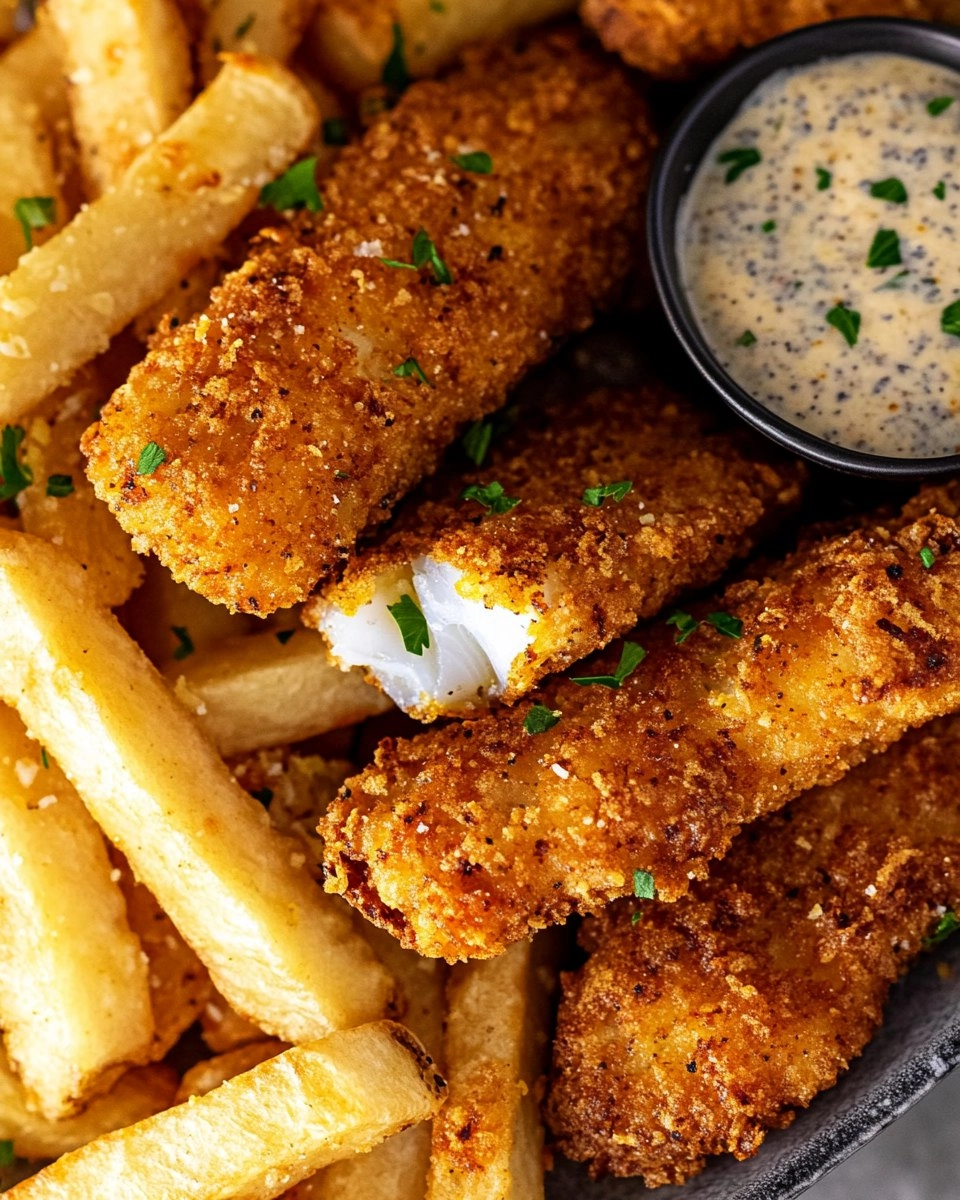 Crispy Baked Fish & Chips with Tartar Sauce