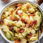 Crispy-Pan-Fried-Cabbage-with-Bacon-Onions-Recipe