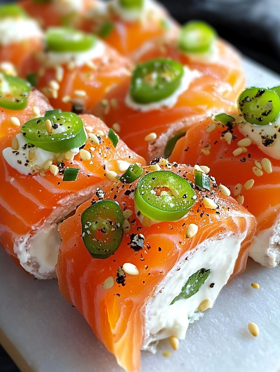 Easter Smoked Salmon and Cream Cheese Roll Ups