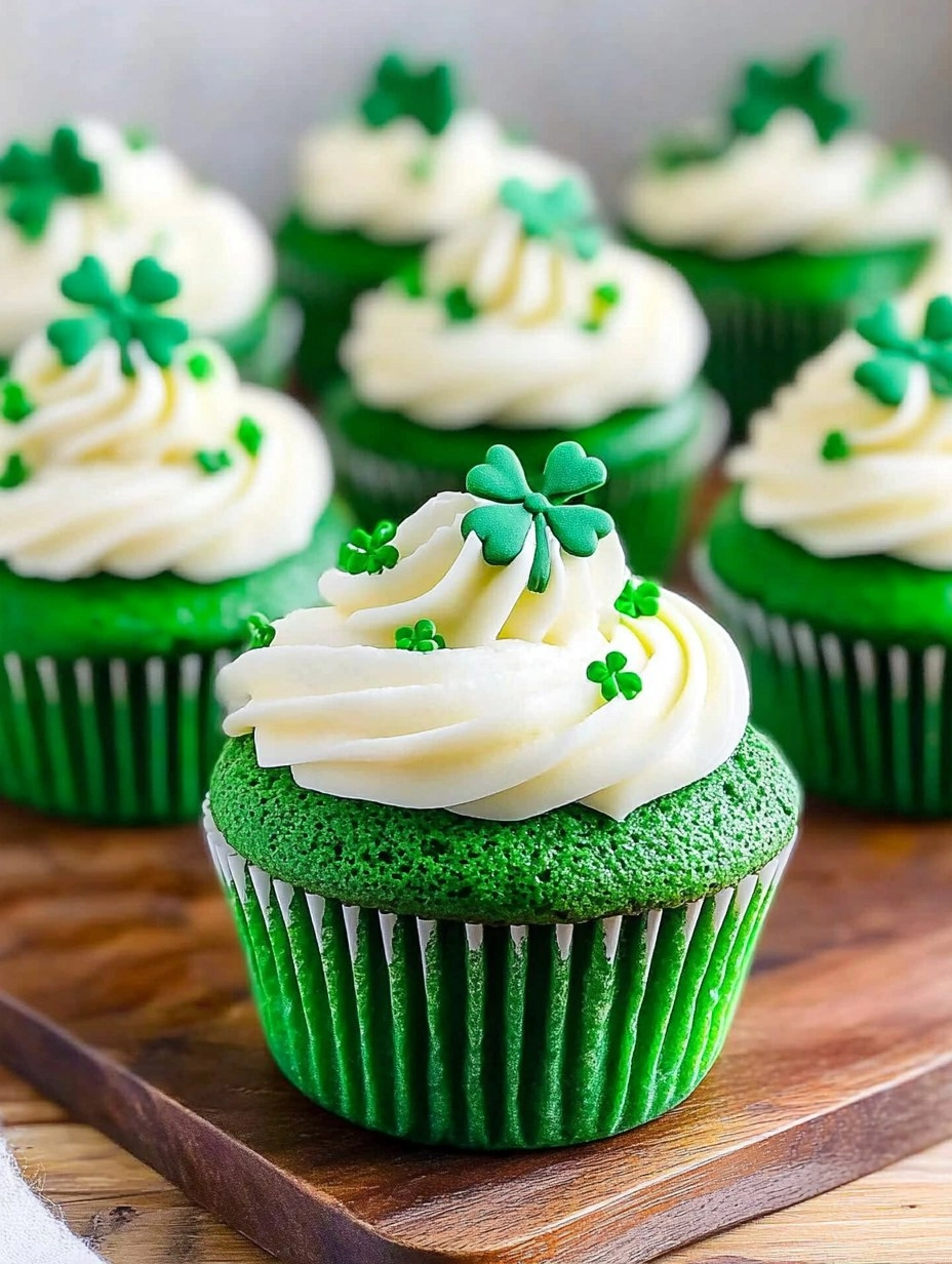 Green Velvet Cupcakes | St Patrick's Day Cupcake Recipe