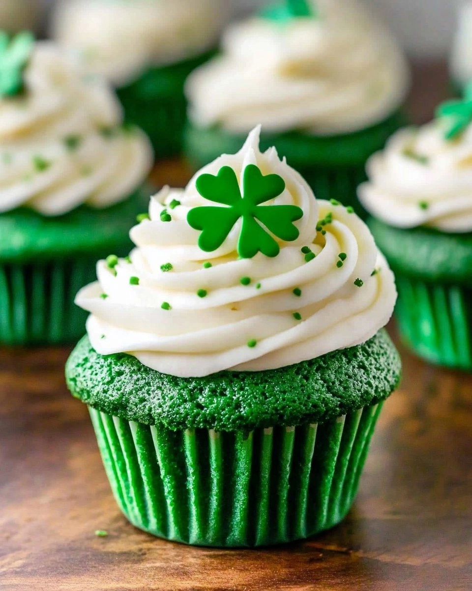 Green Velvet Cupcakes | St Patrick's Day Cupcake Recipe
