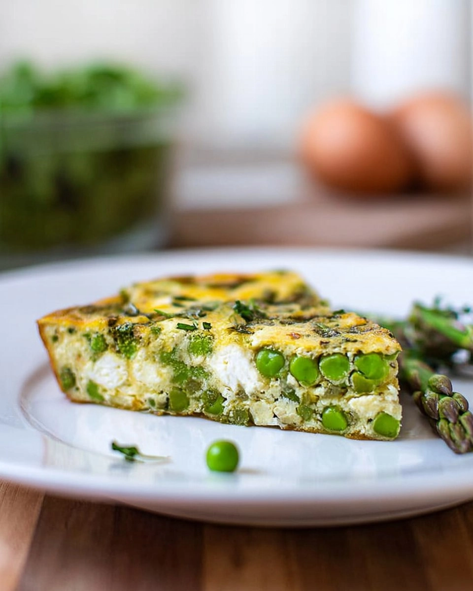 Herb & Goat Cheese Frittata with Asparagus and Peas