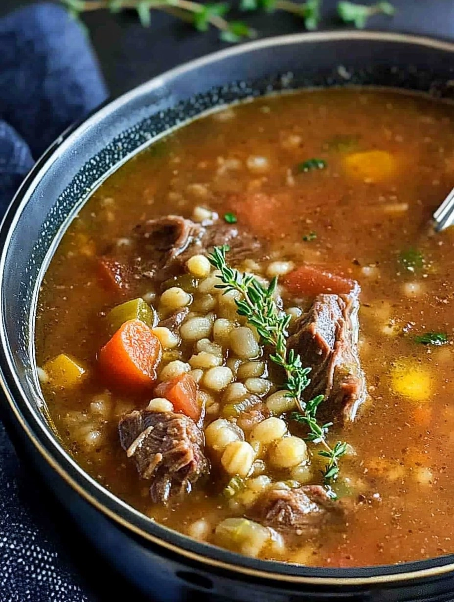 Instant Pot Beef & Barley Soup (Hearty and Freezer-Friendly)