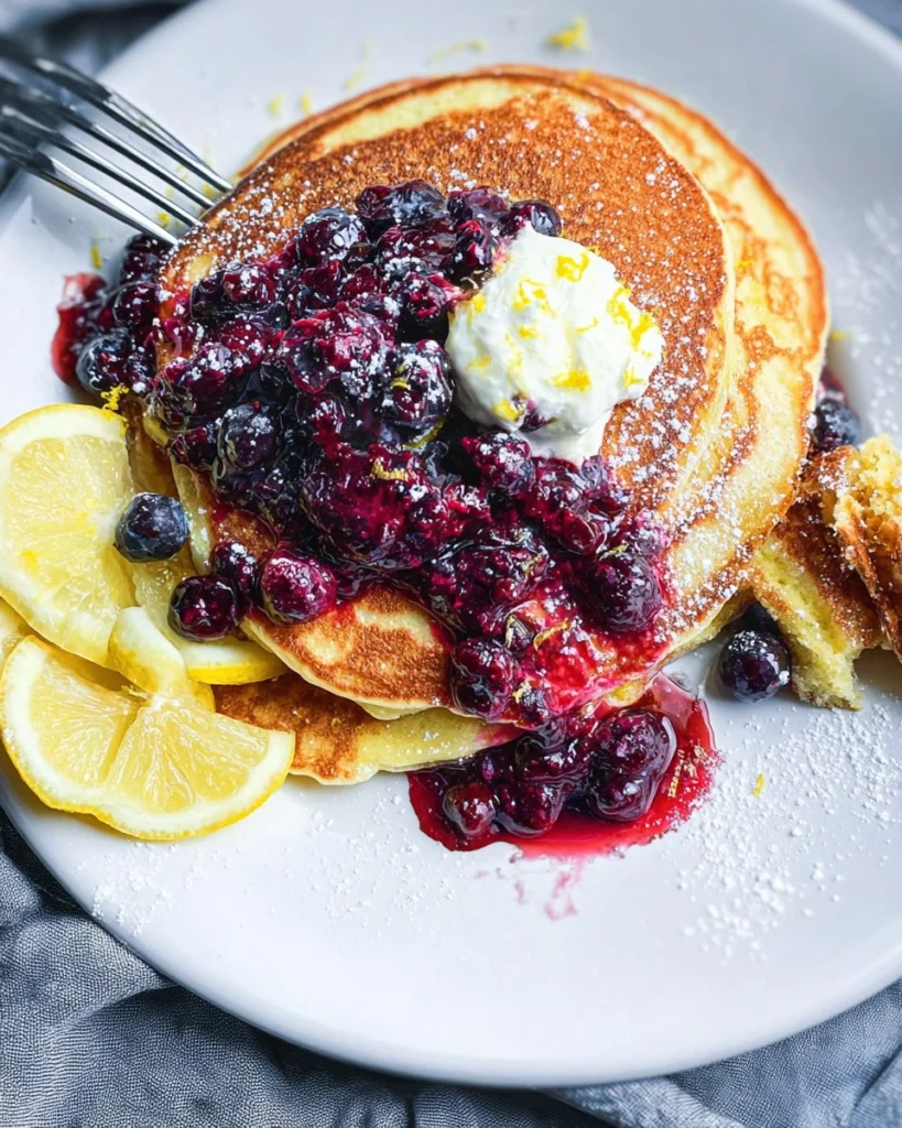 Lemon-Ricotta-Pancakes-with-Warm-Berry-Compote-Recipe
