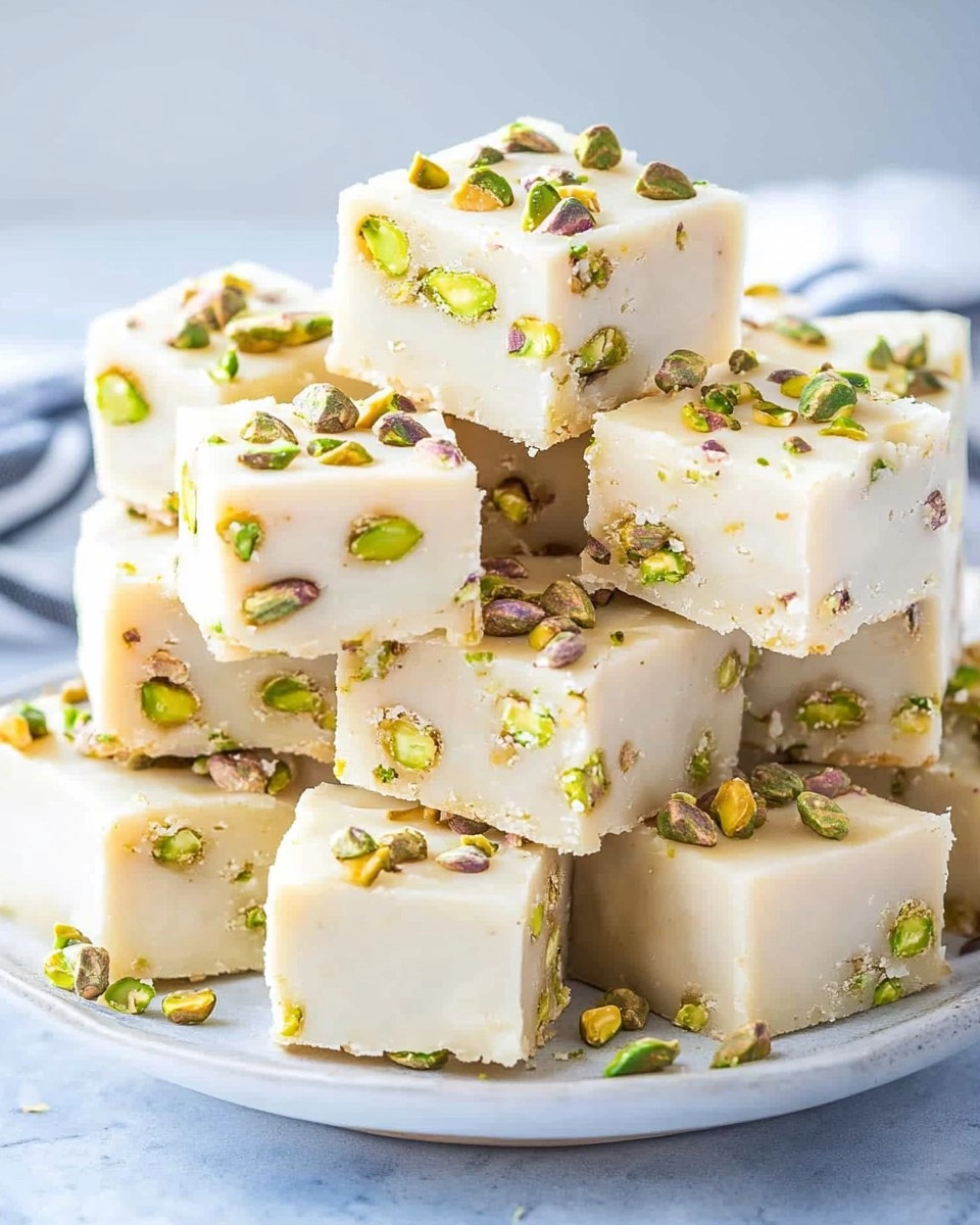 Leprechaun Pistachio Fudge (3-Ingredient No-Bake)