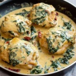 One-Pan Creamy Tuscan Chicken Thighs with Spinach & Sun-Dried Tomatoes 154 One-Pan-Creamy-Tuscan-Chicken-Thighs-with-Spinach-Sun-Dried-Tomatoes-Recipe