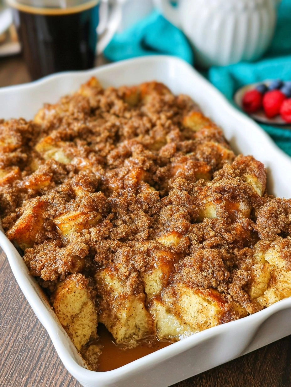 Overnight French Toast Casserole with Cinnamon Streusel 122 Overnight French Toast Casserole with Cinnamon Streusel