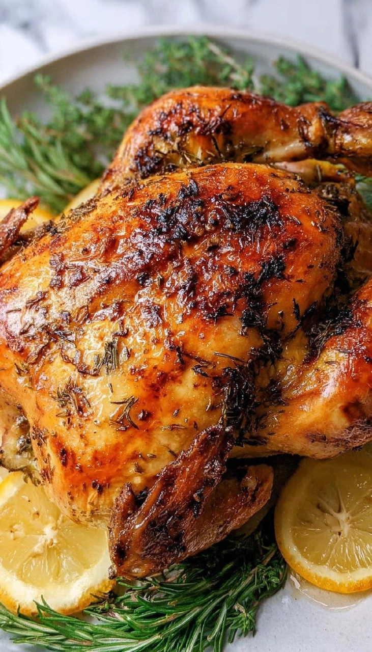 Roasted Garlic & Herb Whole Chicken (Sunday Dinner)