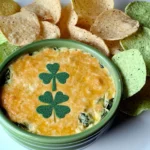 Shamrock-Spinach-Artichoke-Dip-with-Green-Tortilla-Chips-Recipe