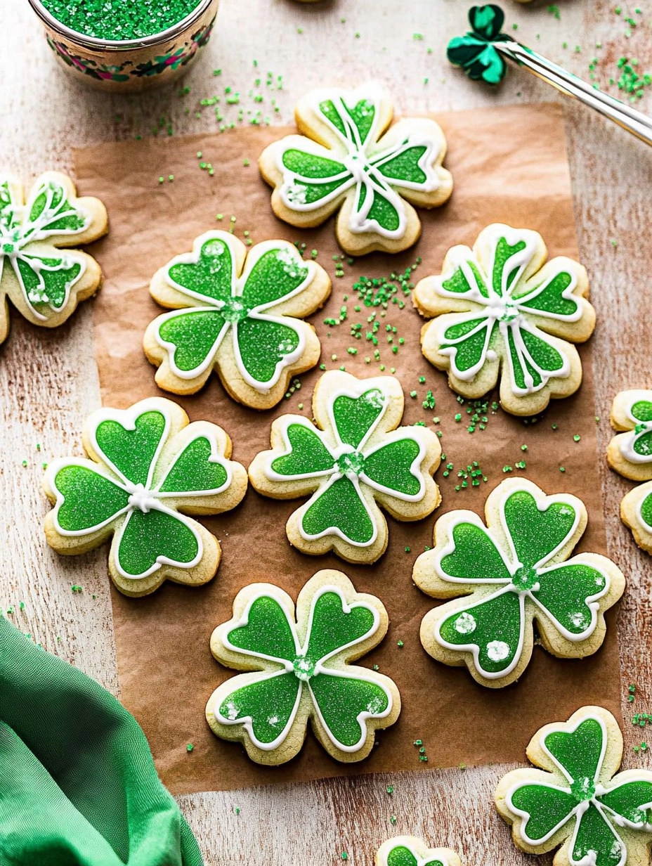 Shamrock Sugar Cookies | Decorated St Patrick's Day Cookies 137 Shamrock Sugar Cookies | Decorated St Patrick's Day Cookies