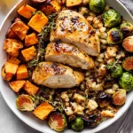 Sheet-Pan-Maple-Dijon-Chicken-with-Brussels-Sprouts-Sweet-Potatoes-Recipe