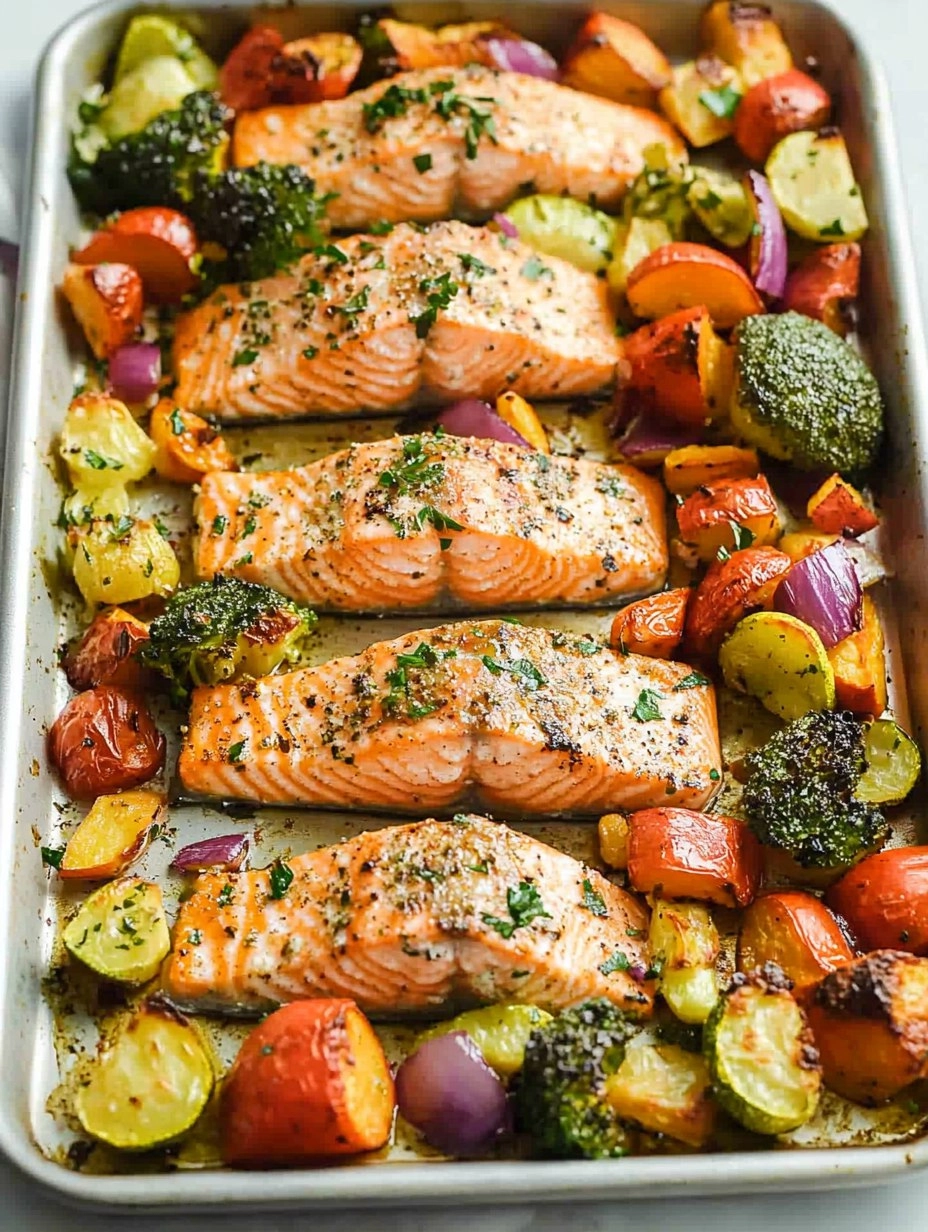 Sheet Pan Salmon | Baked Salmon with Roasted Vegetables 127 Sheet Pan Salmon | Baked Salmon with Roasted Vegetables