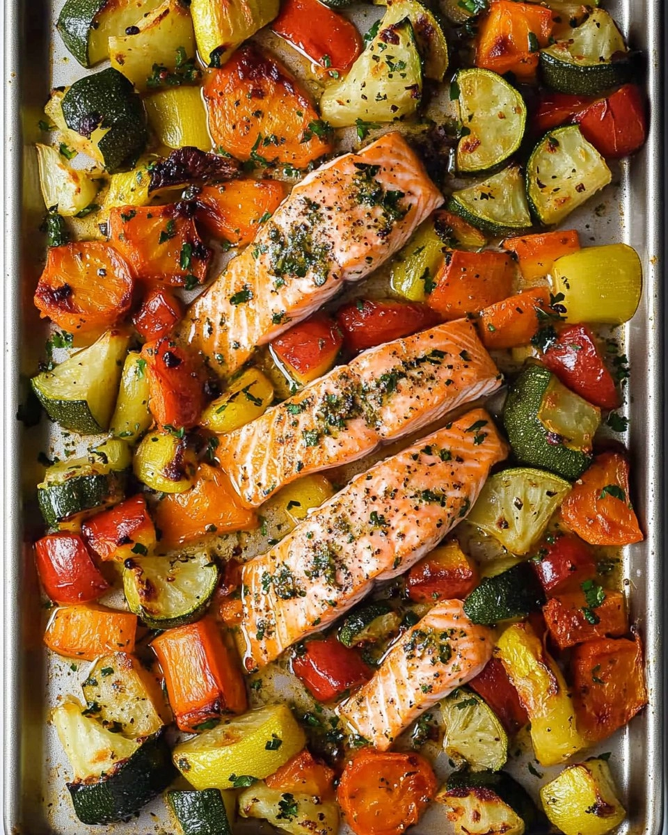 Sheet Pan Salmon | Baked Salmon with Roasted Vegetables 128 Sheet Pan Salmon | Baked Salmon with Roasted Vegetables