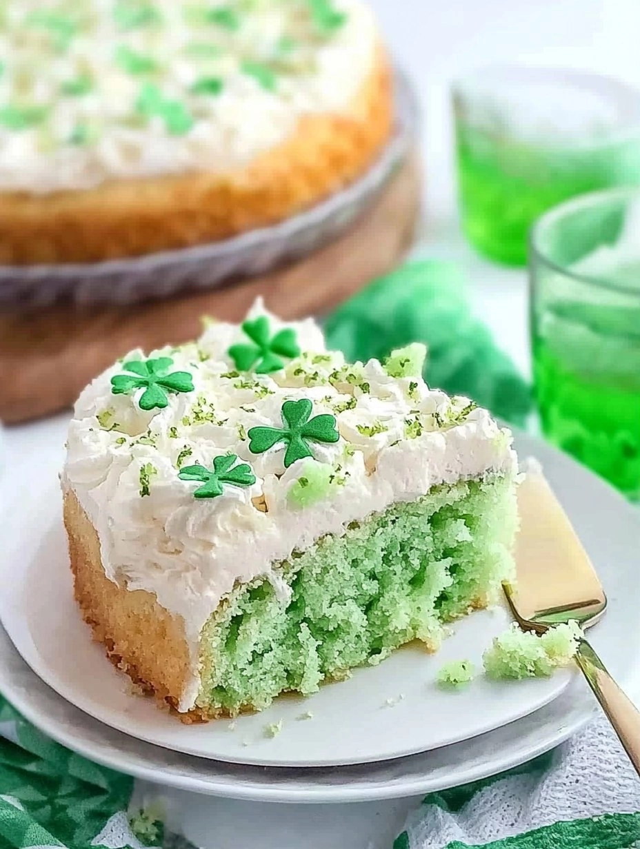 St. Patricks Day Lime Poke Cake