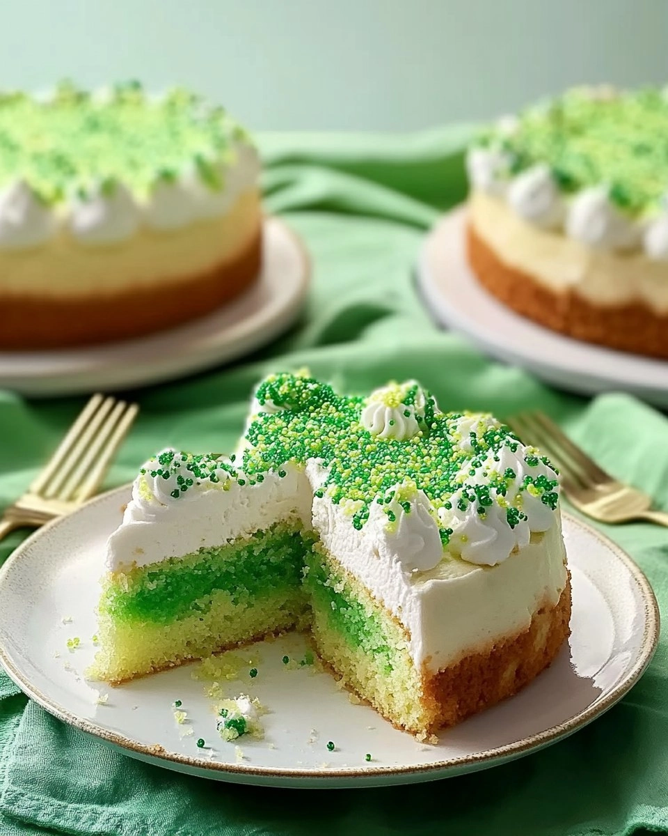St. Patricks Day Lime Poke Cake