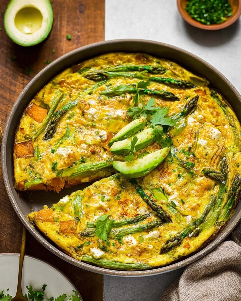 Asparagus-Frittata-with-Goat-Cheese-Sweet-Potatoes-Recipe