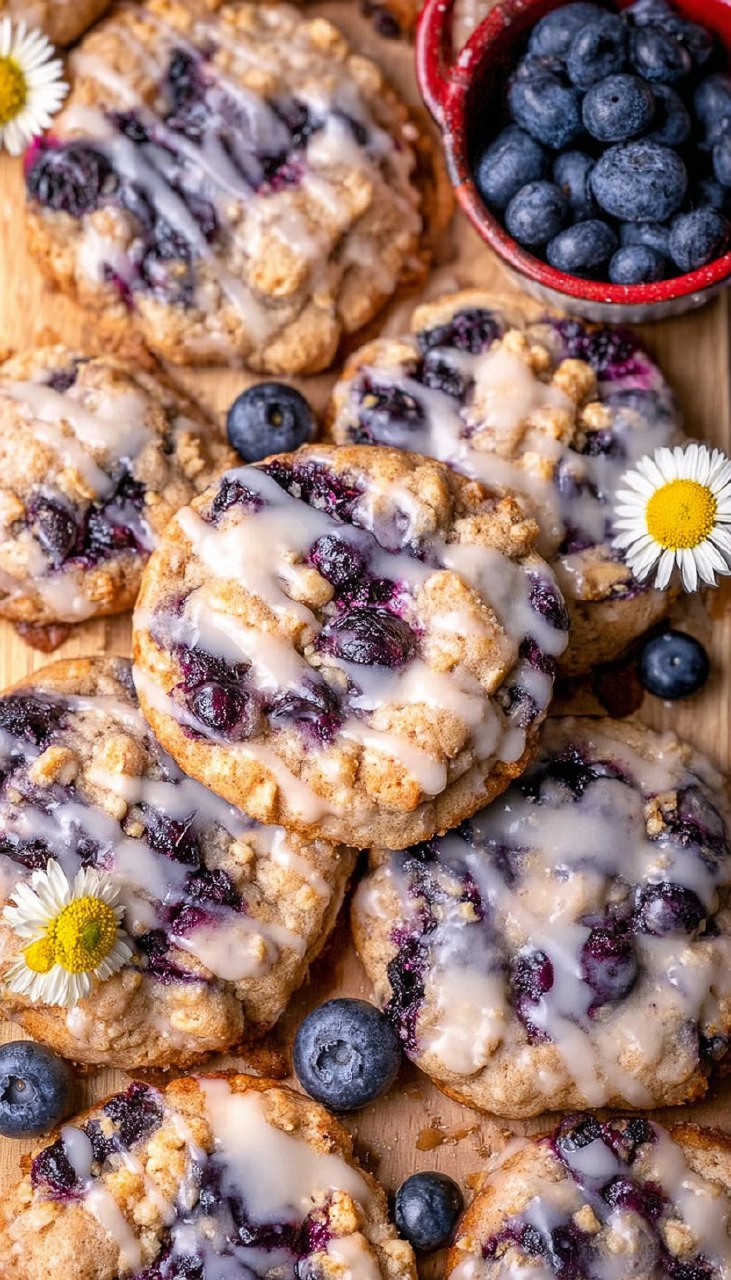 Blueberry Coffee Cake Cookies
