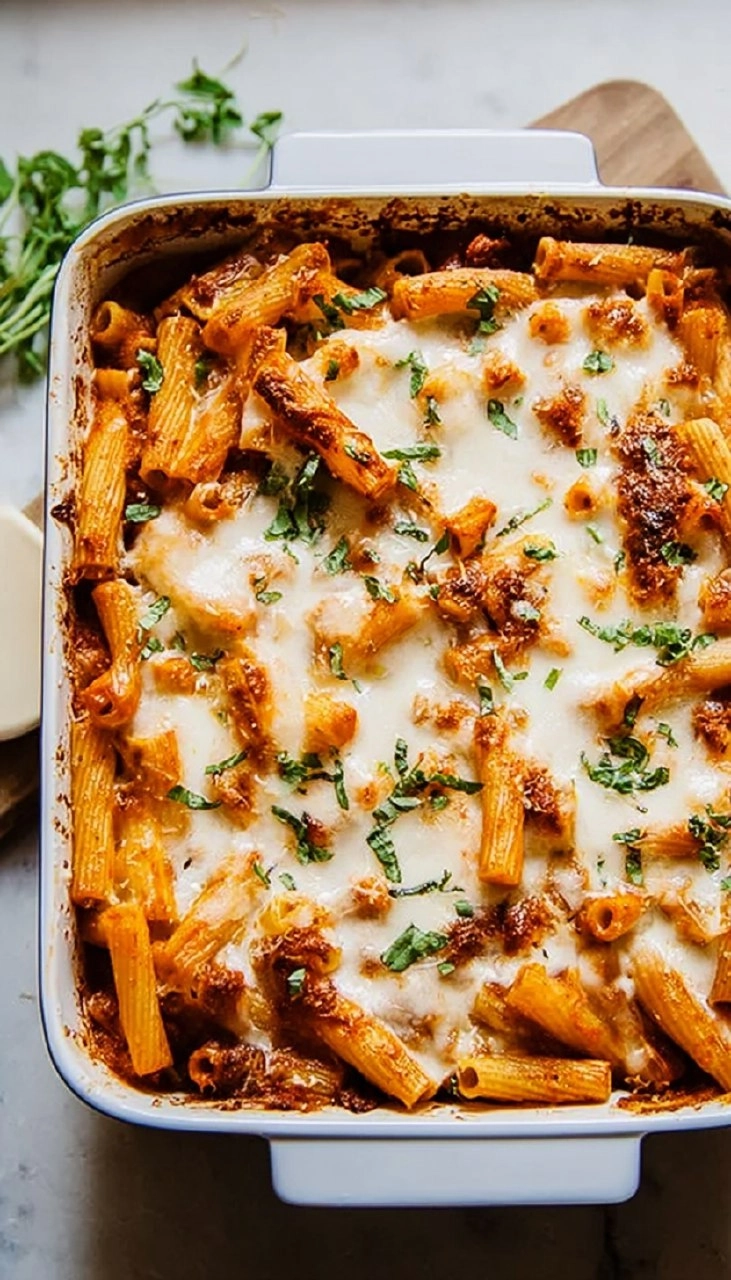 Cheesy Baked Ziti | Easy Weeknight Pasta Bake with Ricotta & Mozzarella