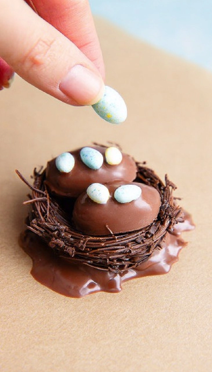 Chocolate Covered Oreo Easter Egg Nests