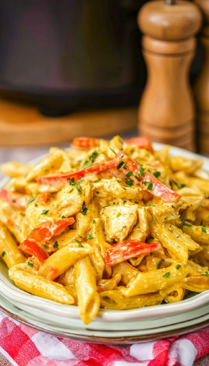 Crockpot Chicken Fajita Pasta