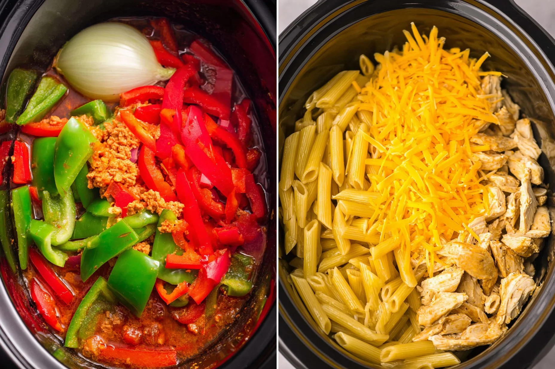 Crockpot Chicken Fajita Pasta