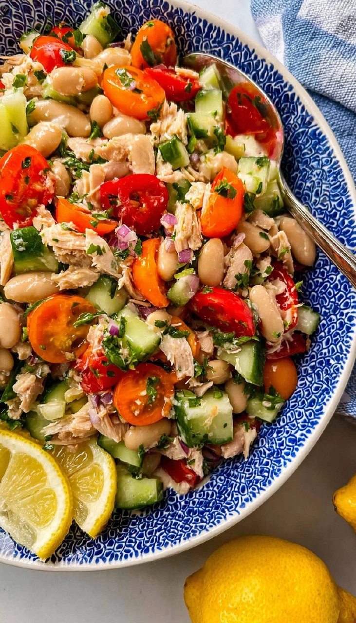 Mediterranean White Bean Tuna Salad