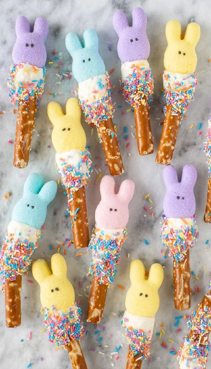 Peeps Pretzel Rods
