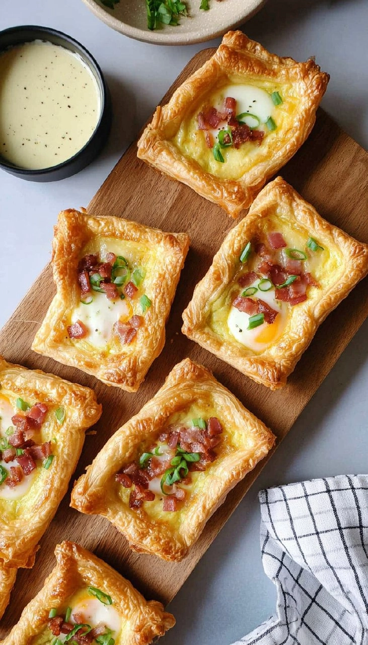 Spring Brunch Puff Pastry Egg Tarts