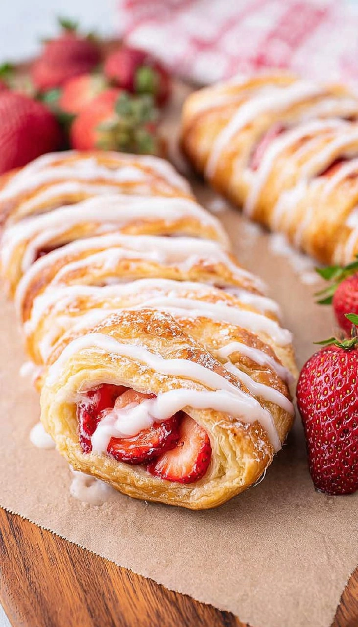 Strawberry Cream Cheese Danish | Easy Puff Pastry Breakfast Pastry