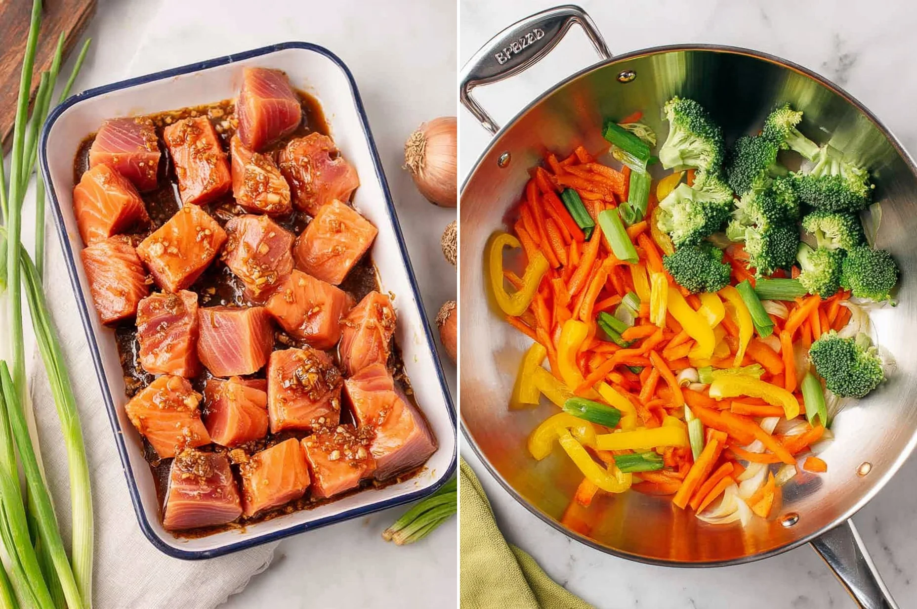 The Best Teriyaki Salmon Stir Fry