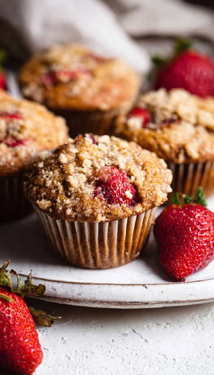 Almond Flour Strawberry Muffins