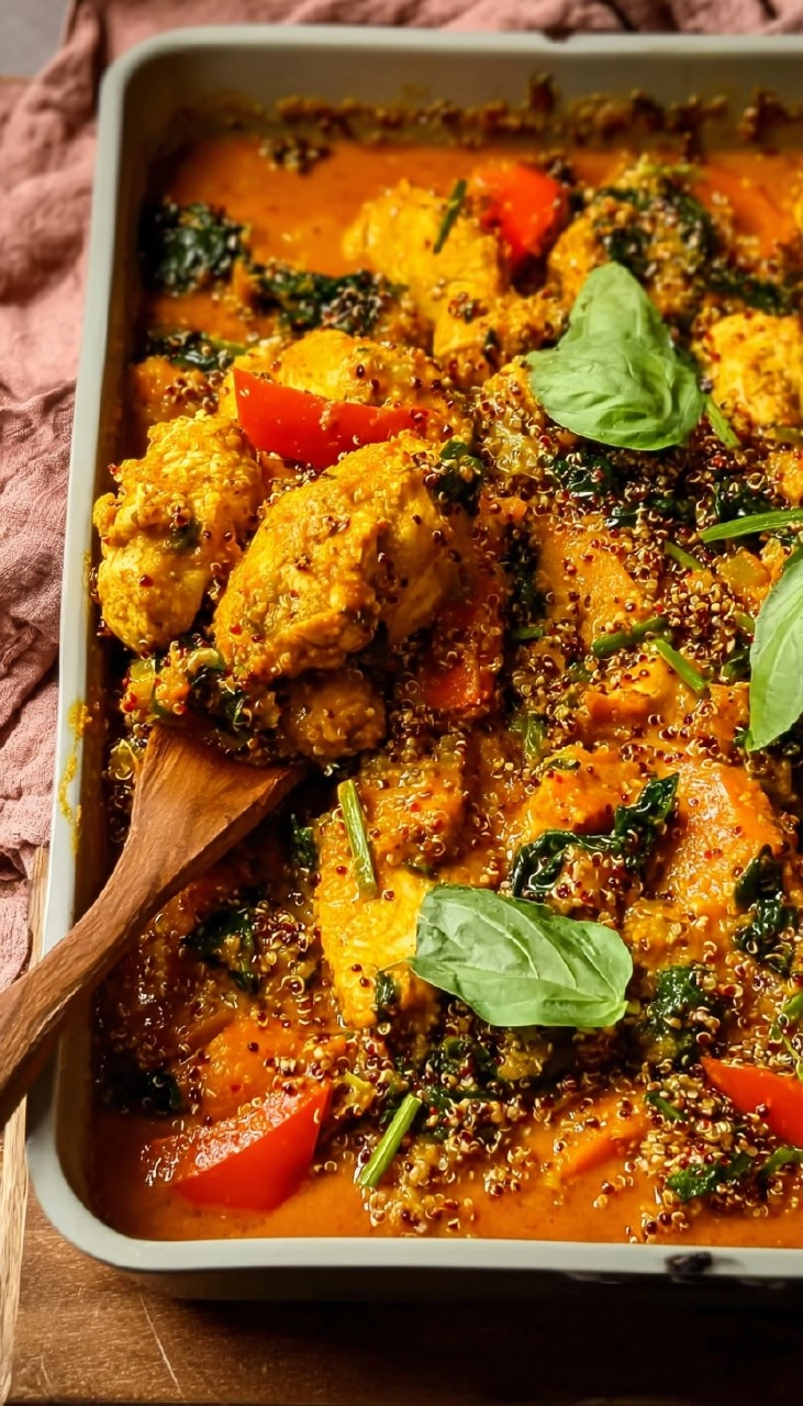BAKED CHICKEN CURRY WITH QUINOA
