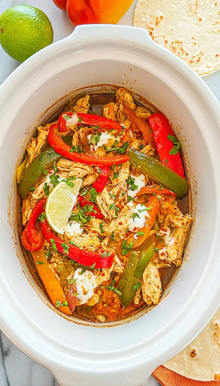 Crockpot Chicken Fajitas
