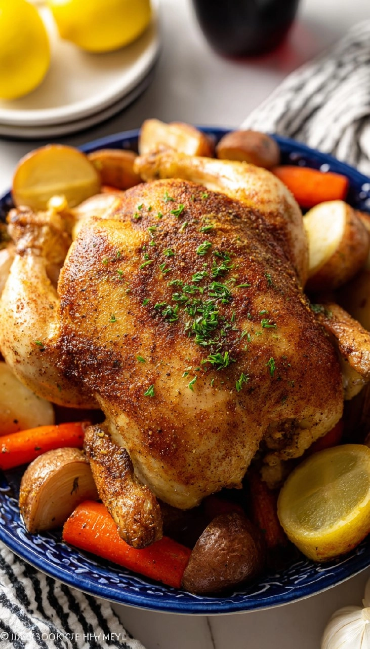Crockpot Whole Chicken (10 Minute Prep)