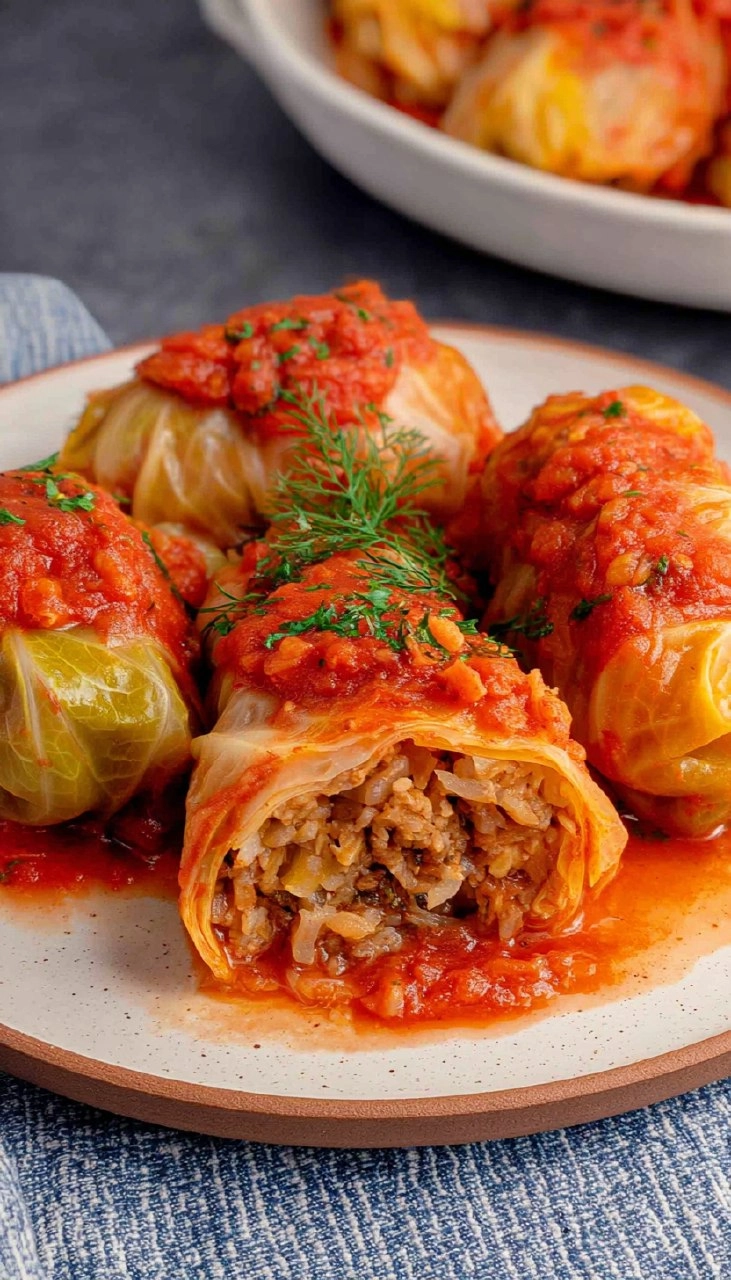 Easy Vegan Stuffed Cabbage Rolls