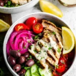Greek-Chicken-Bowls-with-Lemon-Garlic-Tahini-Sauce-Healthy-Mediterranean-Bowls-Recipe