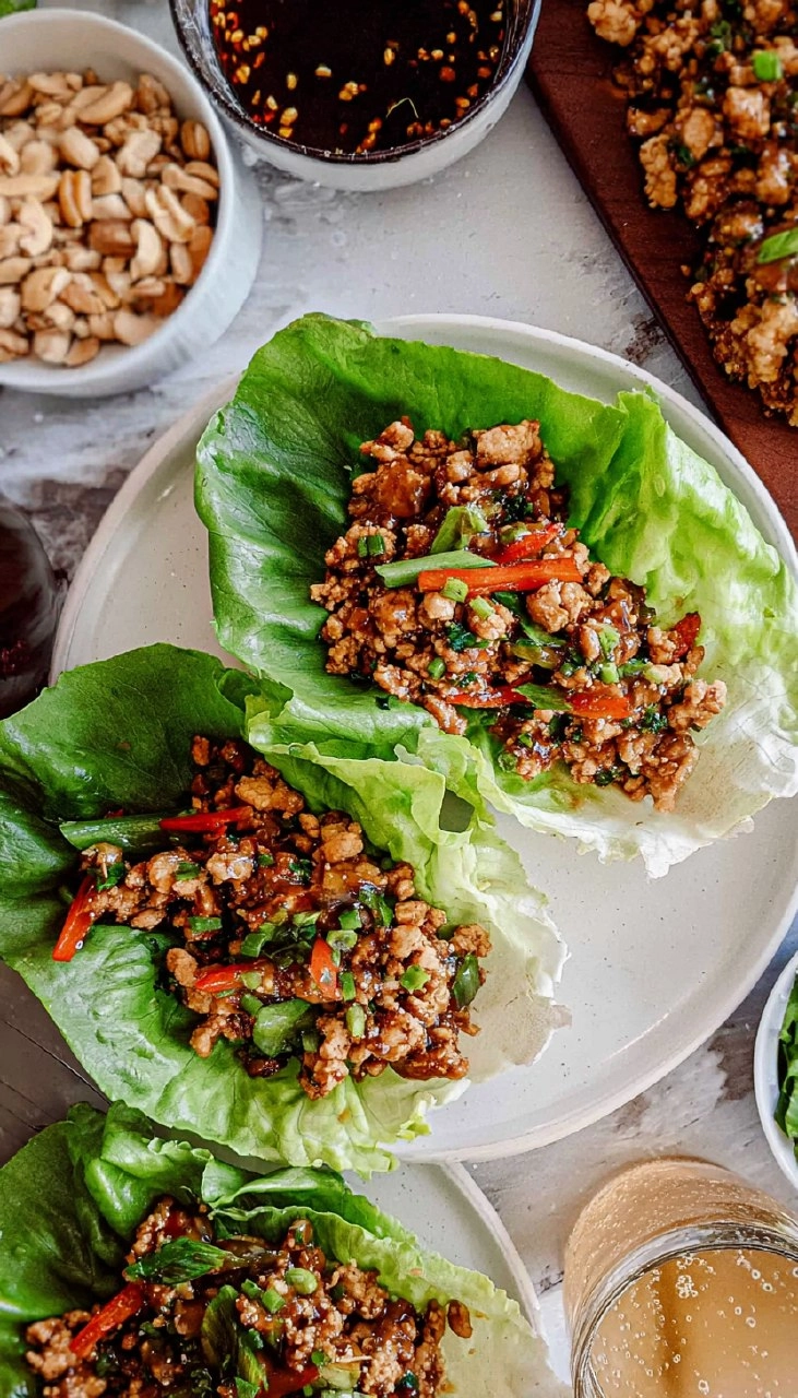 Ground Chicken Lettuce Wraps