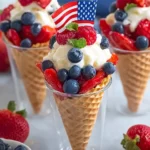 No-Bake-4th-of-July-Patriotic-Fruit-Cones-Recipe