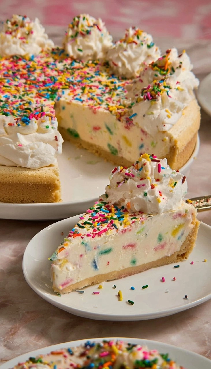 No-Bake Funfetti Cheesecake 111 No-Bake Funfetti Cheesecake