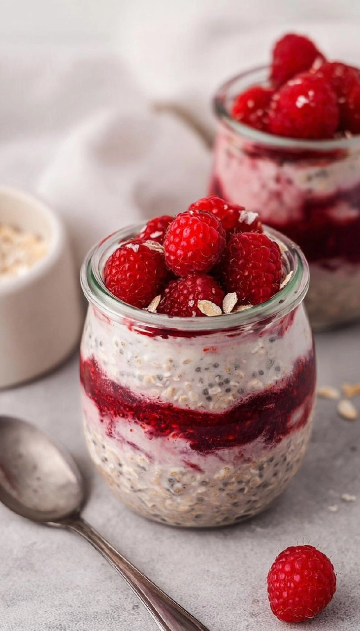 Raspberry Overnight Oats